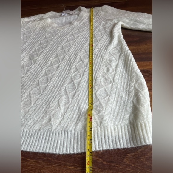 DRESSBARN Knit Pull On White Sweater size Large - Picture 5 of 8